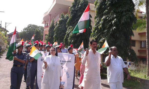 Agnes College tiranga yatre (1)